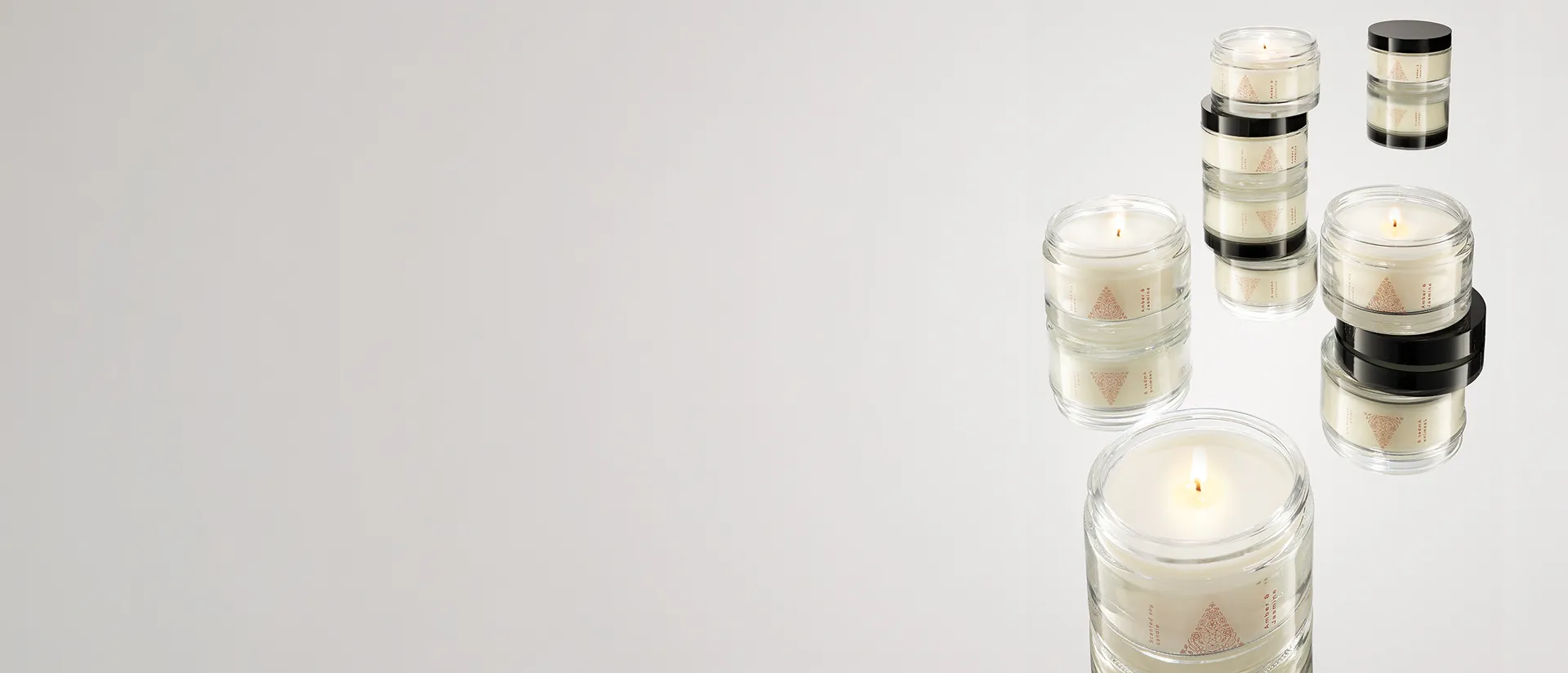 AMBER & JASMINE SCENTED SOY CANDLE